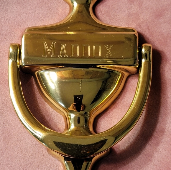 Solid Brass Door Knocker. "MADDOX" Already engraved for you. - Picture 1 of 5